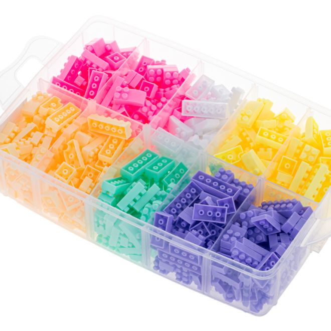 3D výukové kostky BOX 580el. pastel