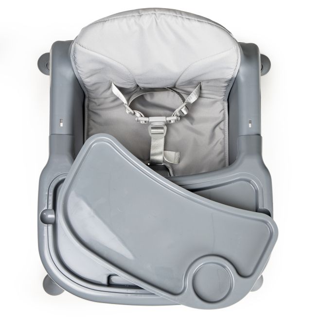 Dětská židlička na krmení 2v1 s podnosem a pásy