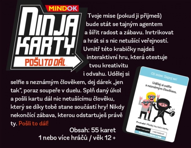 Ninja karty: Pošli to dál