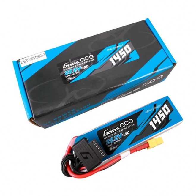 Gens Ace G-Tech 1450mAh 22,2V 45C 6S1P Lipo Battery Pack s konektorem XT60