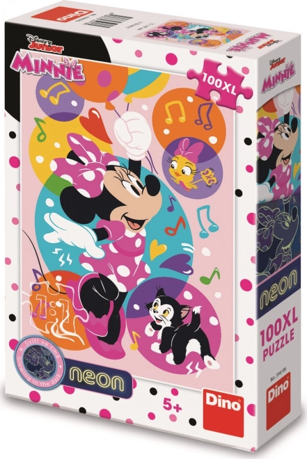 Svítící puzzle Minnie a balónky