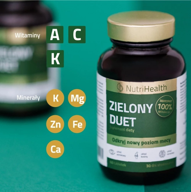 NutriHealth doplněk stravy GREEN DUET, (60 kapslí) 100% přírodní