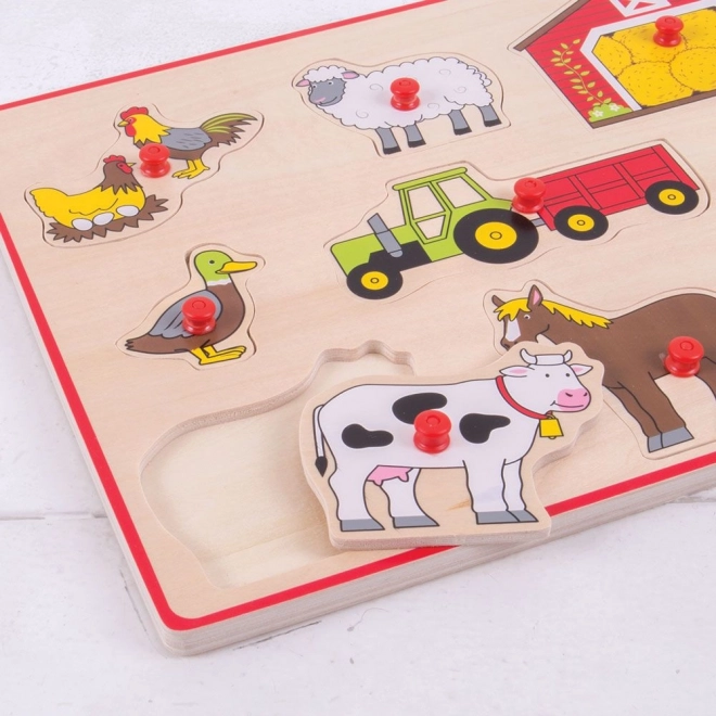 Bigjigs Toys Vkládací puzzle Farmářský statek