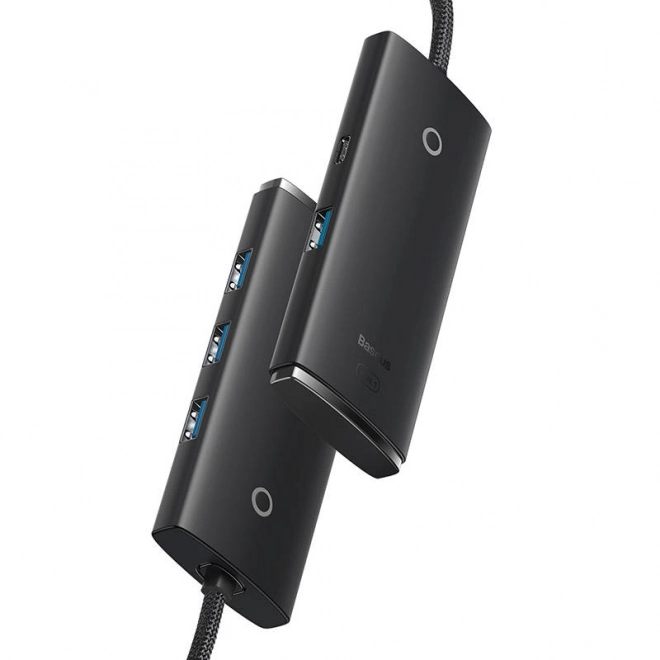 Rozbočovač 4v1 Baseus Lite Series USB-C na 4x USB 3.0 + USB-C, 2m (černý)