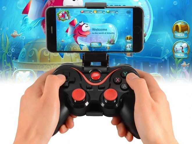 Bezdrátová podložka pod gamepad pro telefon s Androidem a iOS