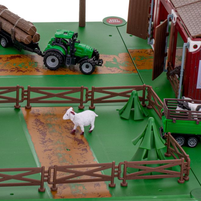 Farmářská ohrádka se zvířaty traktor JASPERLAND