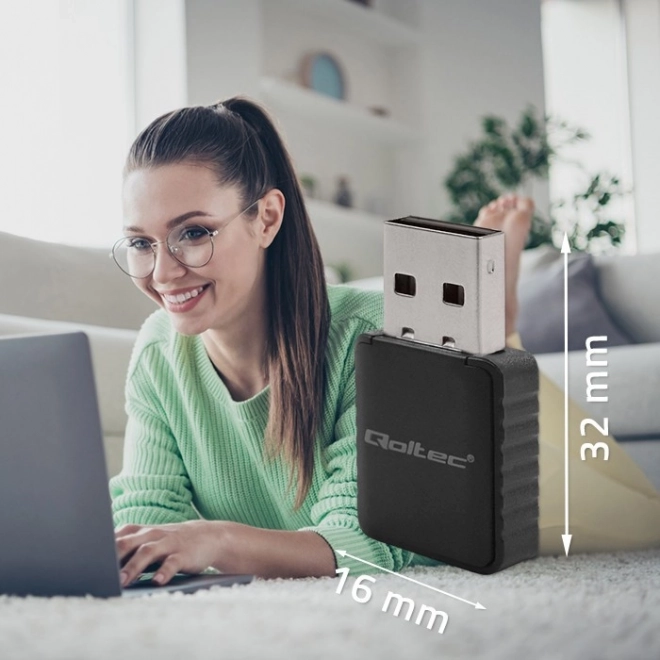 Bezdrátový adaptér Ultrafast DUAL mini WiFi 2 x 2dBi Standard AC | 1300Mbps