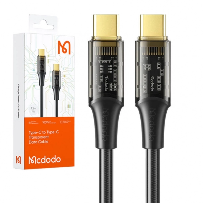 Kabel USB-C na USB-C Mcdodo CA-3461, PD 100W, 1,8 m (černý)