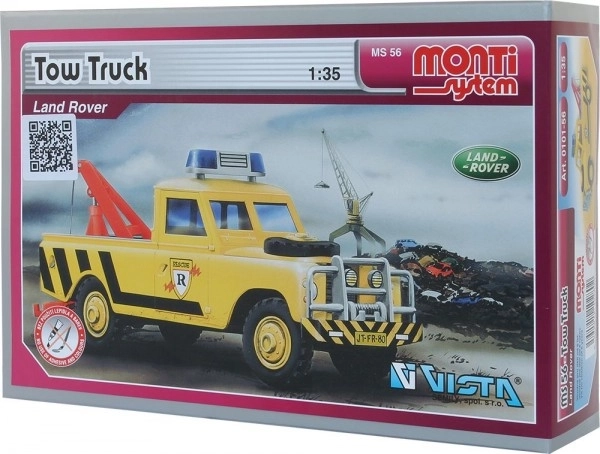 Stavebnice Monti System MS 56 Tow Truck Land Rover 1:35 v krabici 22x15x6cm