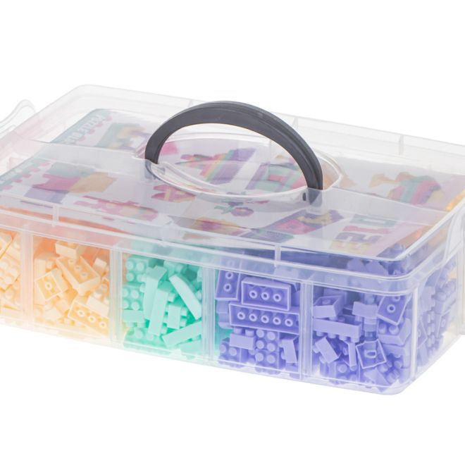 3D výukové  pastelové kostky BOX - 580 dílků