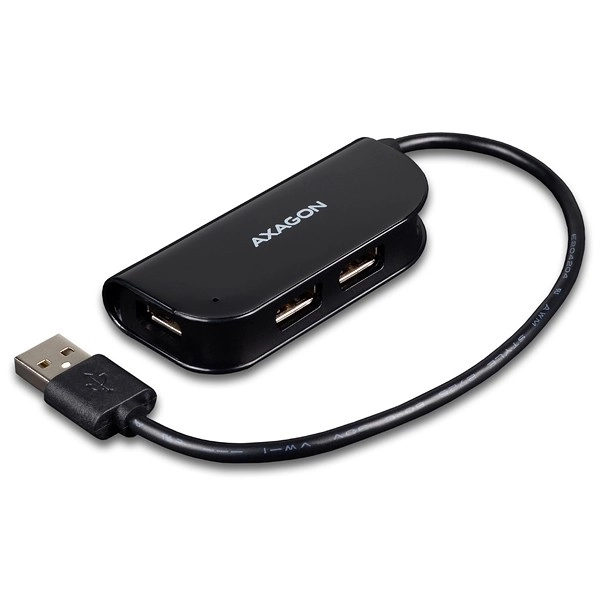 Rozbočovač HUE-X4B 4portový USB 2.0 20cm kabel Černá