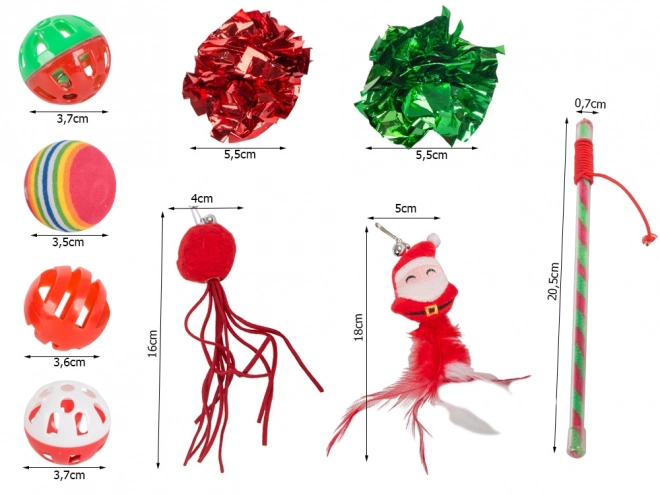 Sada hraček pro kočky míčková hračka 9 el mix hračka dárek na dovolenou