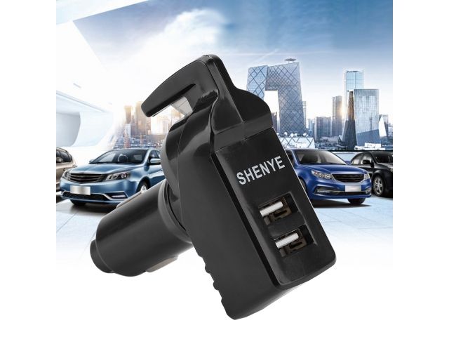 SHENYE - Adaptér do auta -  USB, LIFE-SAVING 2x2,4A