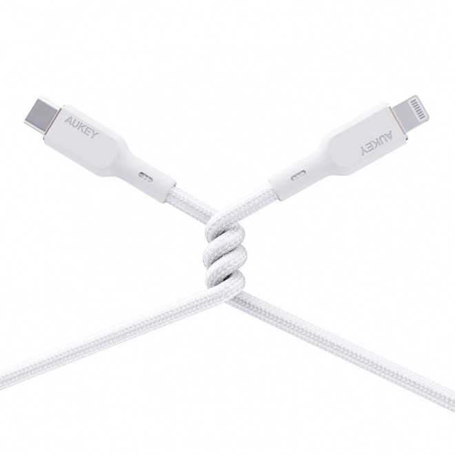 Kabel Aukey CB-NCL2 USB-C na Lightning 1,8 m (bílý)