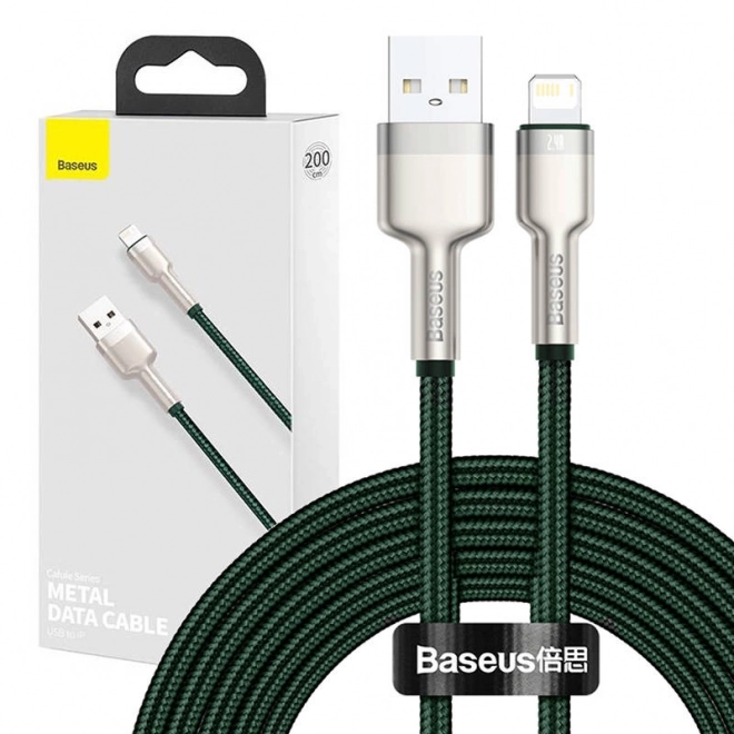 Kabel USB pro Lightning Baseus Cafule, 2,4A, 2m (zelený)