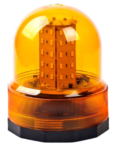 Oranžový maják 56 LED žárovka 12V