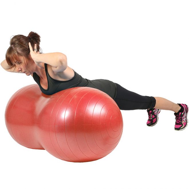Gymnastický míč fitness arašídová fazole velká – Červená