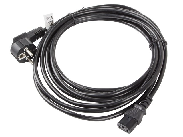 Napájecí kabel CEE 7/7 - IEC 320 C13 VDE 5M černý