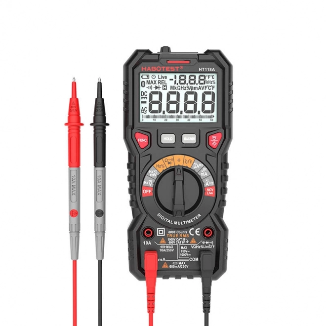 Digitální multimetr se svítilnou Habotest HT118A, True RMS, NCV