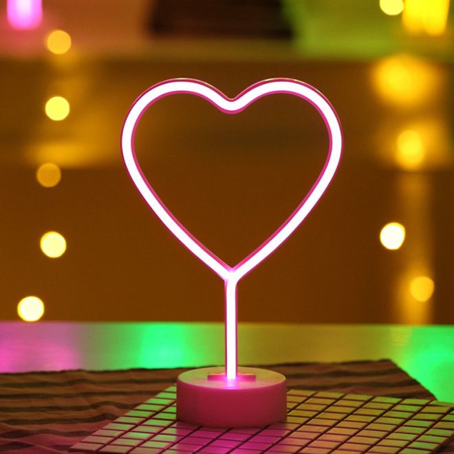 Dekorativní neonové světlo LED srdce