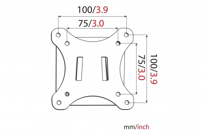 Jednoduchý nástěnný držák, 1xLCD, max. 27", max. zatížení 18 kg, vodováha