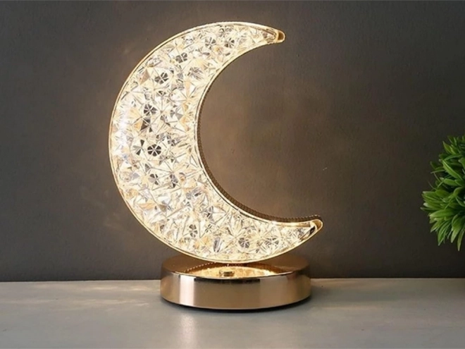 Stolní lampa Moon Crystal Led Rgb Usb