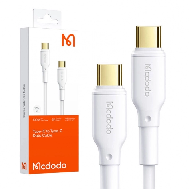 Kabel USB-C na USB-C Mcdodo CA-8350, 100W, 1,2m (bílý)