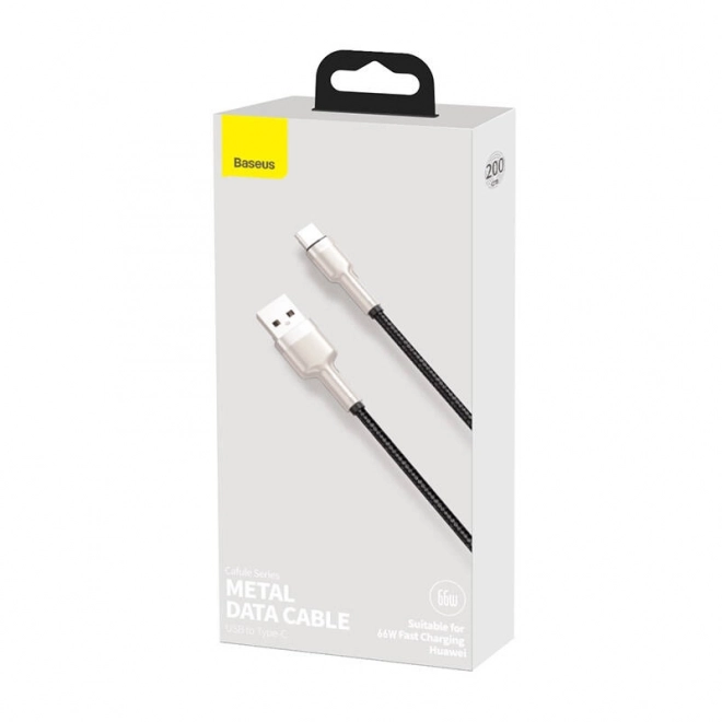 Kabel USB pro USB-C Baseus Cafule, 66 W, 2 m (černý)