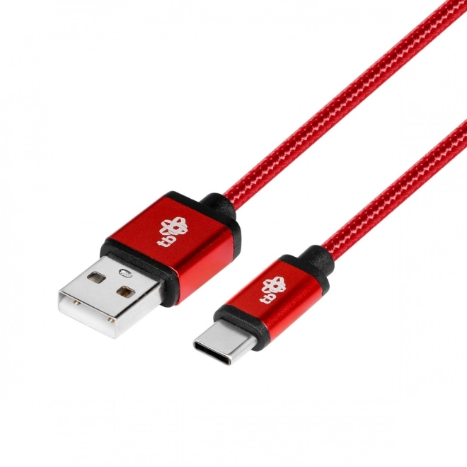 Kabel USB-USB C 1,5 m rubínová šňůra