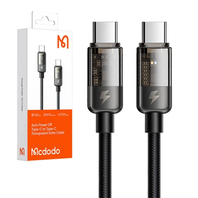 Kabel USB-C na USB-C Mcdodo CA-2840, PD 100W, 1,2 m (černý)