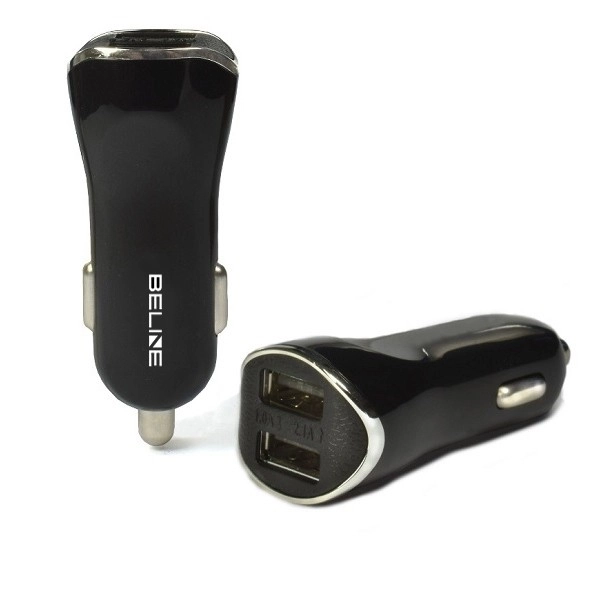 Nabíječka do auta 2xUSB 2,1A černá