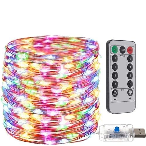LED barevný světelný řetěz - 30 m, 300 LED