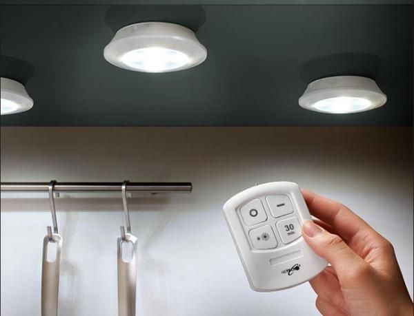 3x LED Bezdrátové svítidlo na dálkové ovládání
