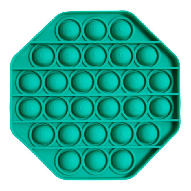 Antistresová senzorická hračka PopIt ve tvaru osmiúhelníku - zelená