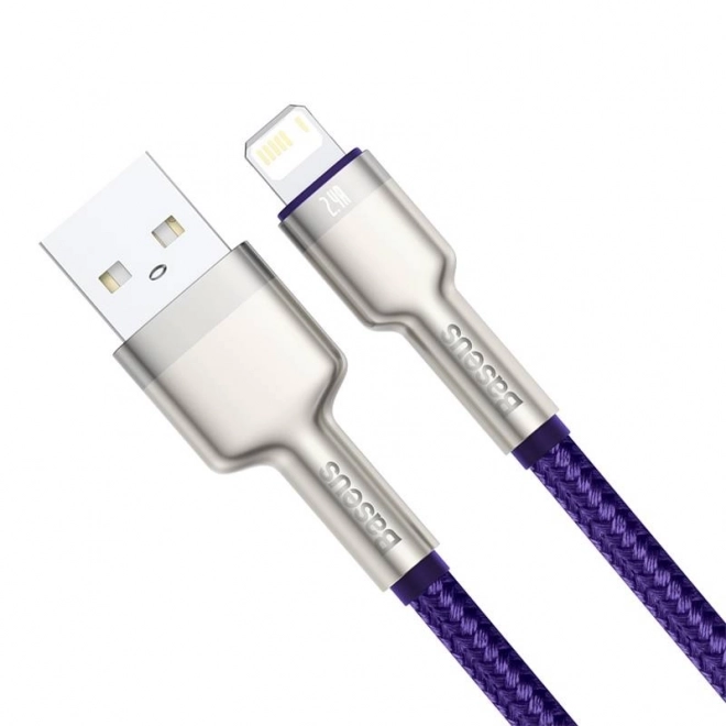 Kabel USB pro Lightning Baseus Cafule, 2,4 A, 1 m (fialový)