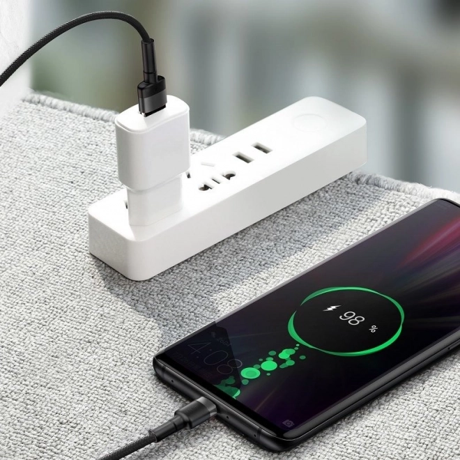 Baseus Cafule USB-C kabel Huawei SuperCharge, QC 3.0, 5A 1m (černý šedý)