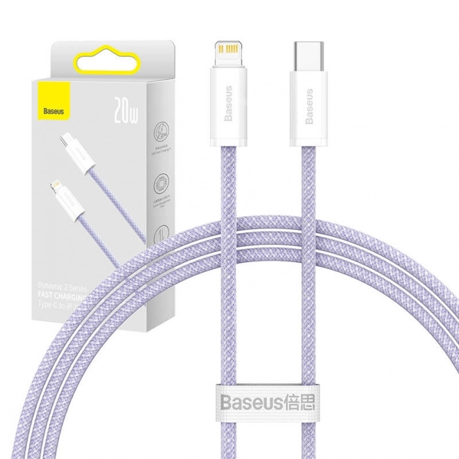 Kabel USB-C pro Lightning Baseus řady Dynamic 2, 20 W, 1 m (fialový)