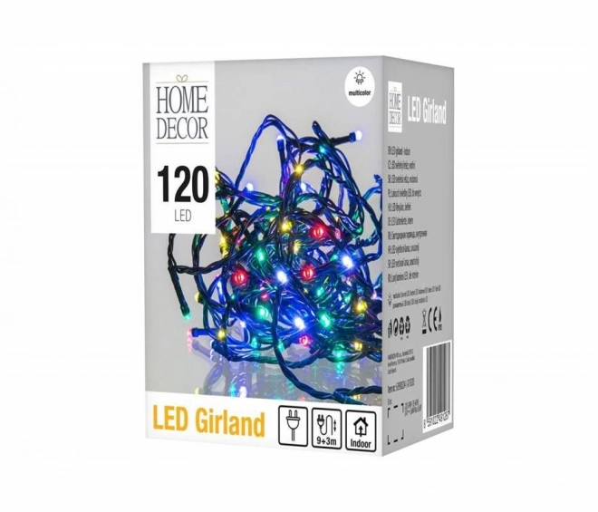 120 LED girlanda, 9m + 3m, 230V, barva