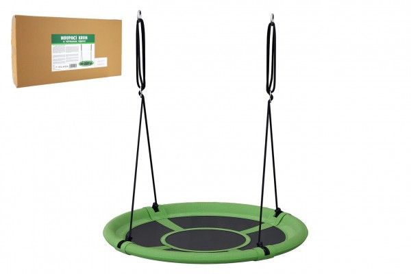 Houpací kruh 100 cm látková výplň v krabici 73x37x7cm – Zelený
