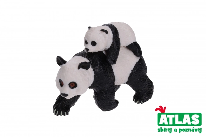 C - Figurka Panda s mládětem 8 cm