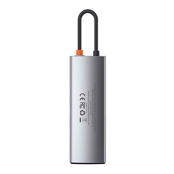 Hub 8v1 Baseus Metal Gleam Series, USB-C na 3x USB 3.0 HDMI USB-C PD Ethernet RJ45 microSD/SD