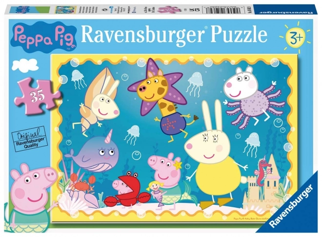 Puzzle 35 dílků Prasátko Peppa Podmořský svět