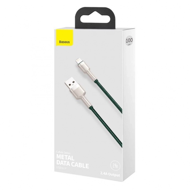 USB kabel pro Lightning Baseus Cafule, 2,4 A, 1 m (zelený)