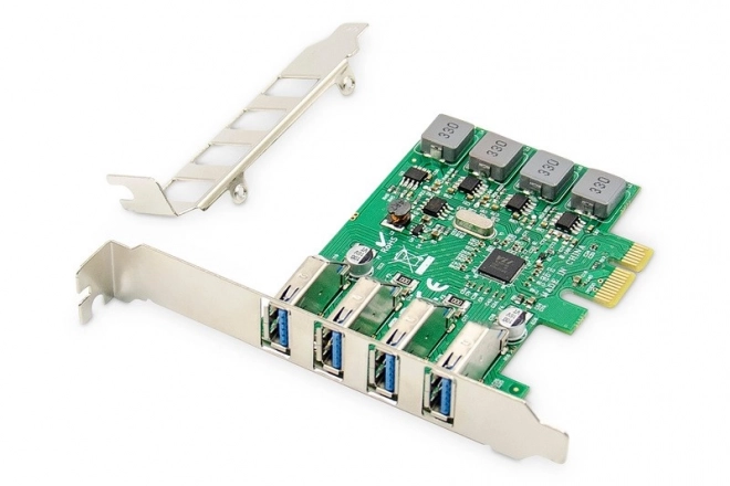 Rozšiřující karta (řadič) USB 3.0 PCI Express 4xUSB 3.0 Low Profile Čipová sada: VL805