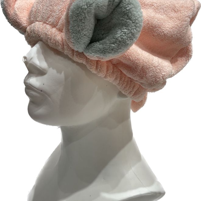 Super absorpční ručník na vlasy, turban na vlasy - s ušima