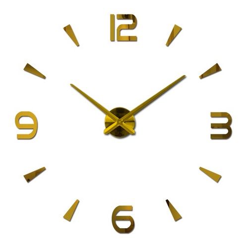 Nástěnné hodiny velké 80-120cm zlaté 4 číslice