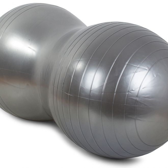 Gymnastický míč fitness arašídová fazole velká – Stříbrná