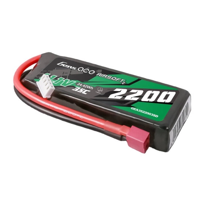 Gens ace 35C 2200mAh 3S1P 11,1V Airsoft Gun Lipo baterie s T zástrčkou