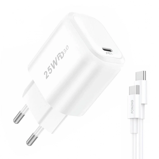 Rychlonabíječka Foneng 2x USB EU40 + kabel USB C