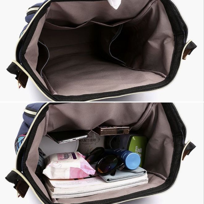 Oxfordský batoh / taška pro maminku - černá